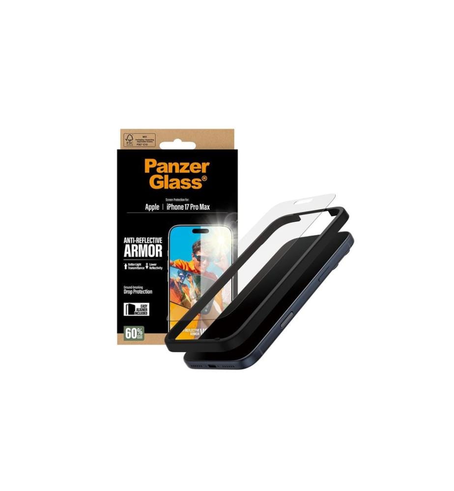 PANZERGLASS - Protection d'écran Anti-Reflective Armor iPhone 17 Pro Max