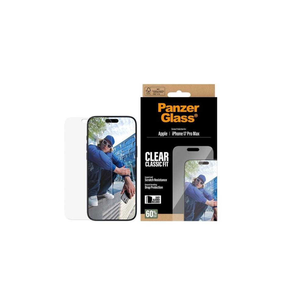 PANZERGLASS - Protection d'écran Classic Fit iPhone 17 Pro Max