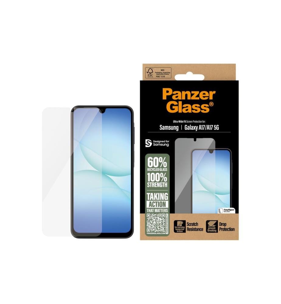 PANZERGLASS - Protection d'écran Ultra Wide Fit avec Easyaligner Galaxy A17