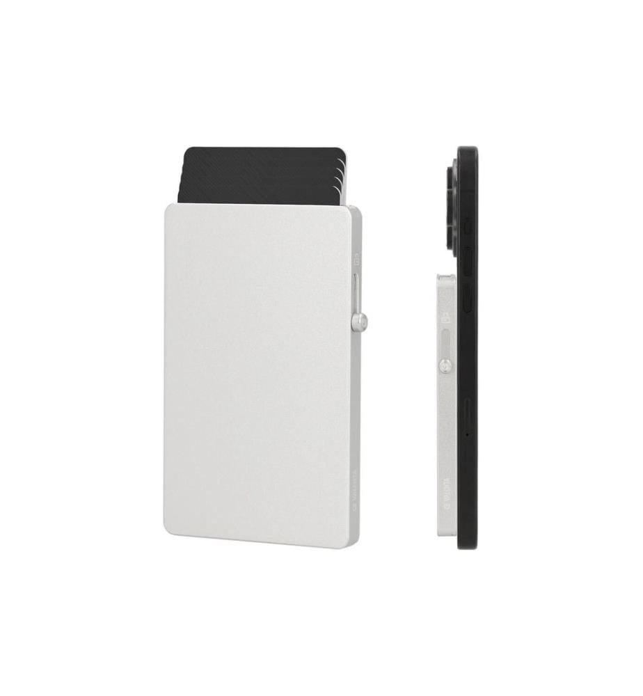 Valenta - Étui pour cartes, fin, MagSafe – Argenté