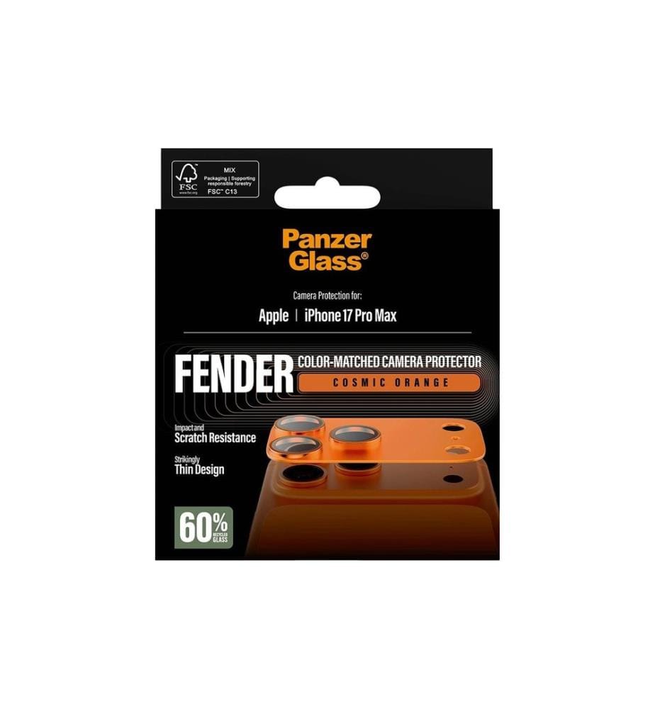 PANZERGLASS - FENDER Camera Protector iPhone 17 Pro Max Cosmic Orange