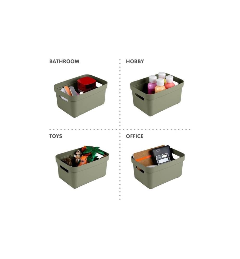 SIGMA HOME - Boîte de rangement 2.5 litres Vert foncé