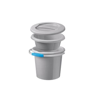SIGMA HOME - Seau de nettoyage Water-Line 3 pièces 12 l, Gris