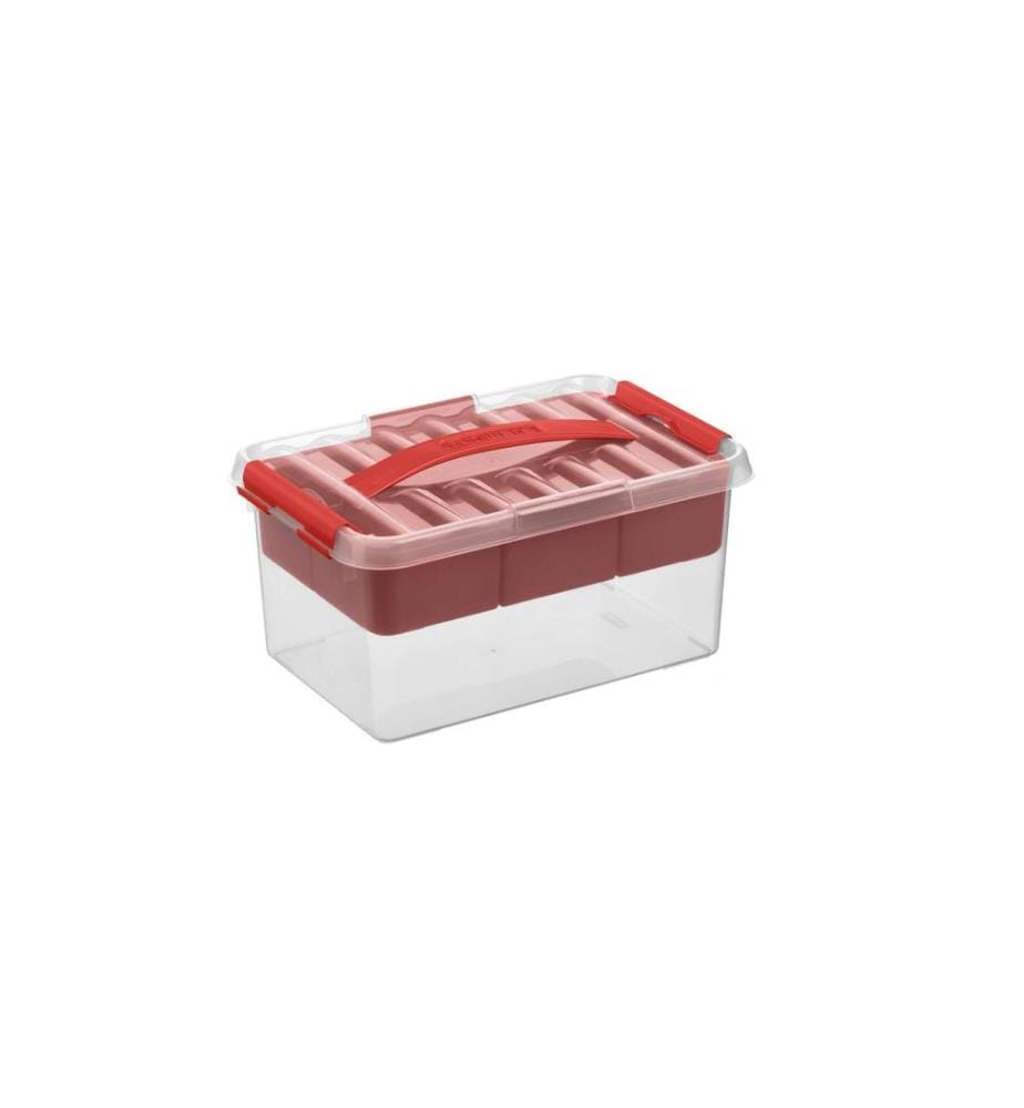 SIGMA HOME - Aufbewahrungsbox Q-Line Rot, Volumen: 6 l