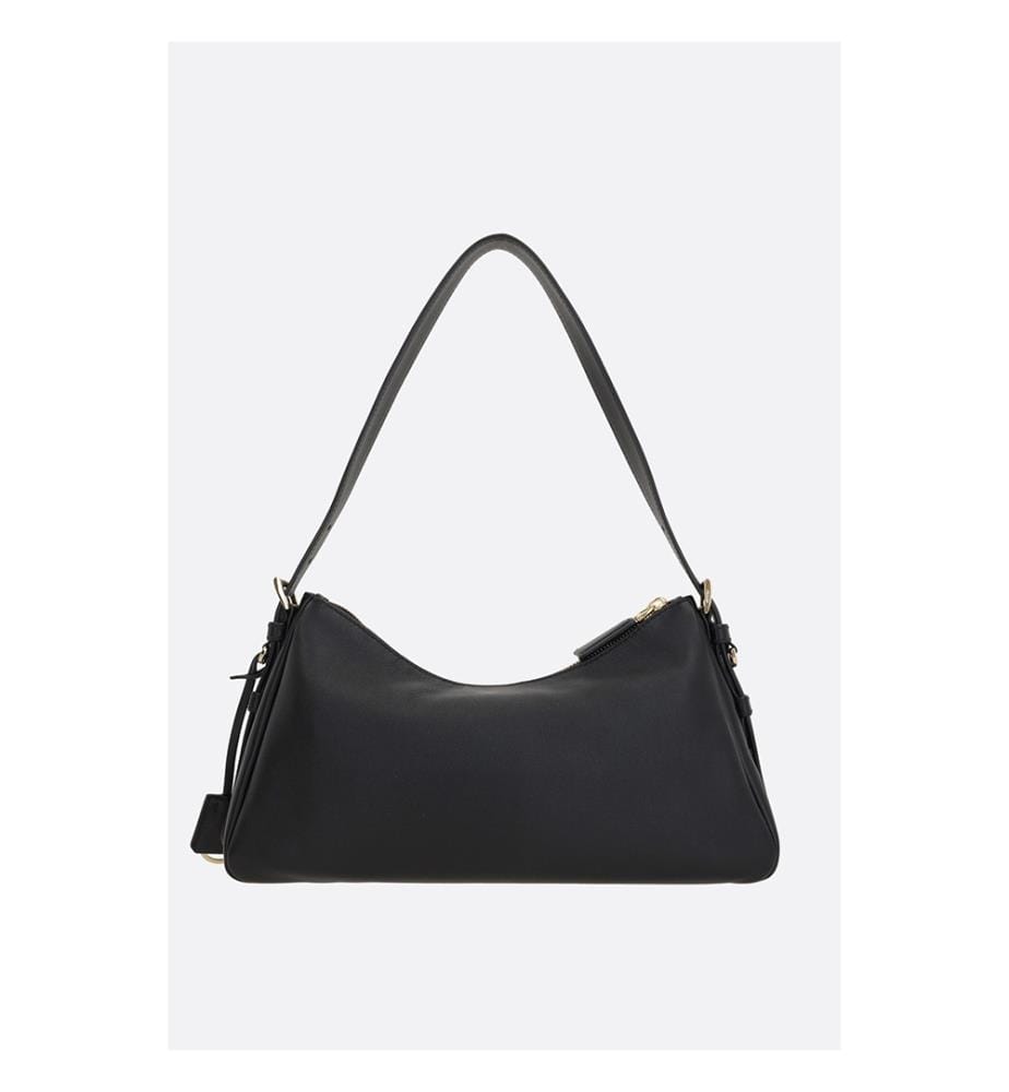 Borsa a tracolla media Aimée, pelle - Nero