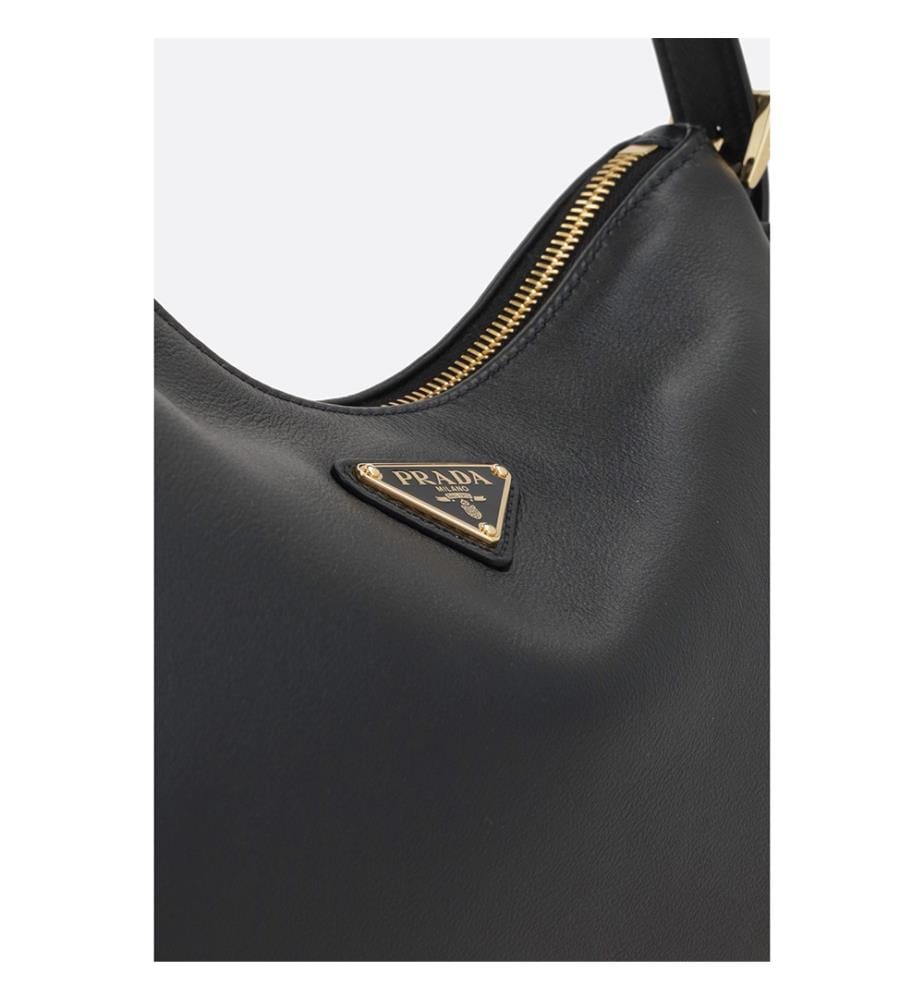 Borsa a tracolla media Aimée, pelle - Nero