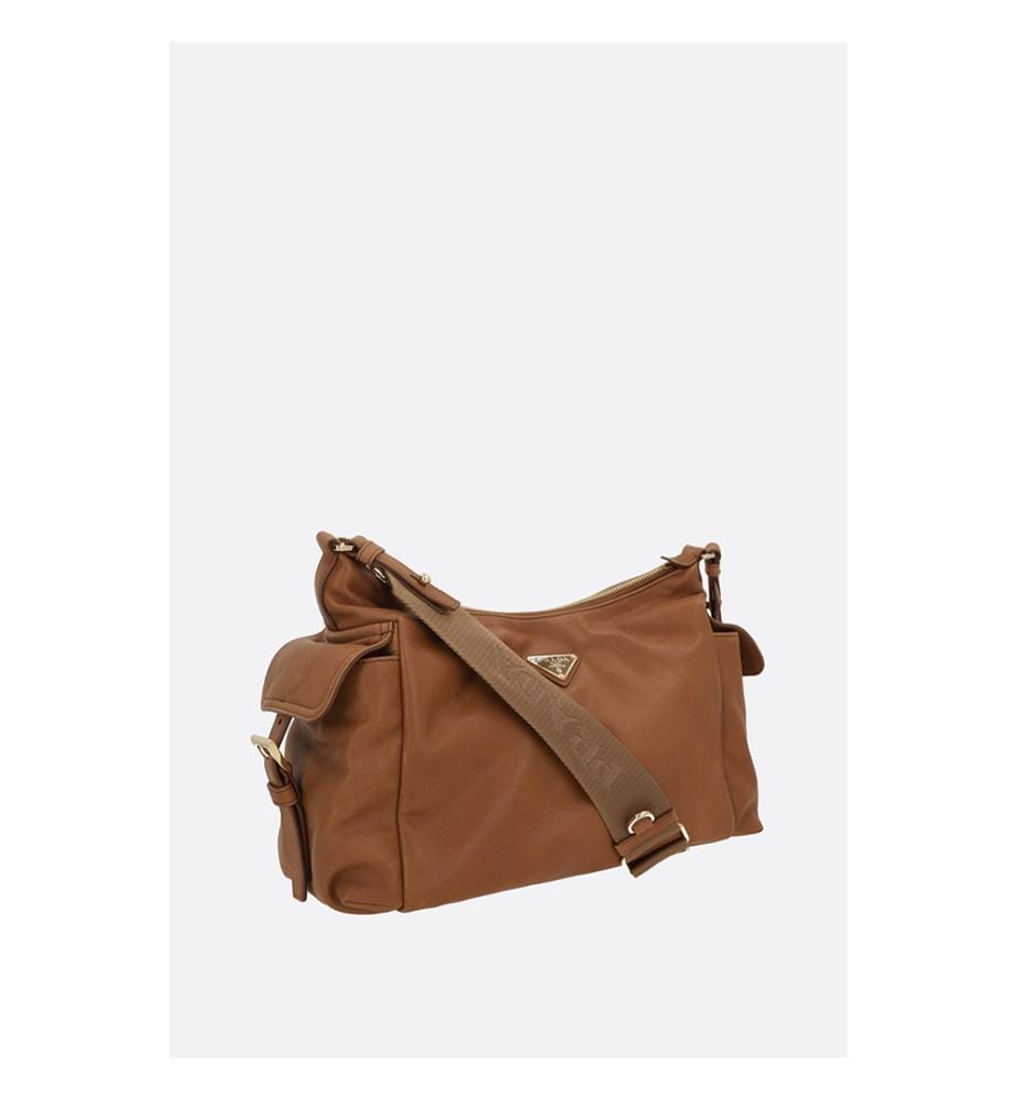 Grand sac transversal Explore en nappa – Caramel