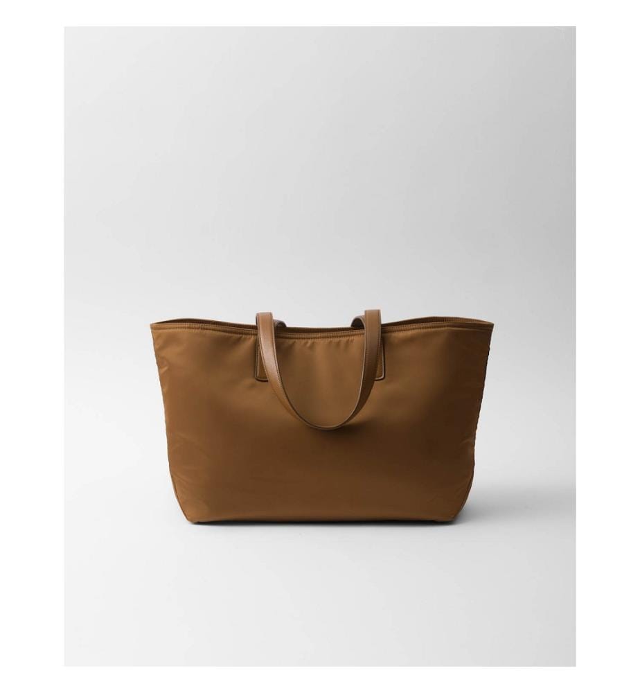 Re-Edition 1978 Medium Re-Nylon und Saffiano Leder Tote Bag - Brandy