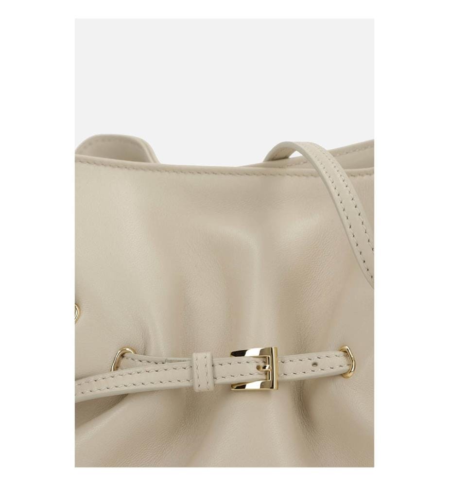 Borsa a tracolla piccola Dada in nappa - Avorio