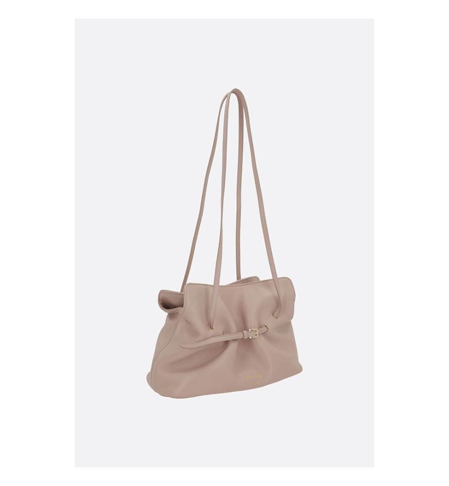 Petit sac à bandoulière Dada en nappa – Rose beige