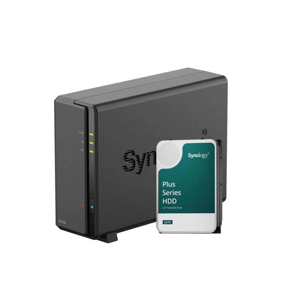 SYNOLOGY - NAS DiskStation DS124 1-bay SYNOLOGY - Plus HDD 4 TB