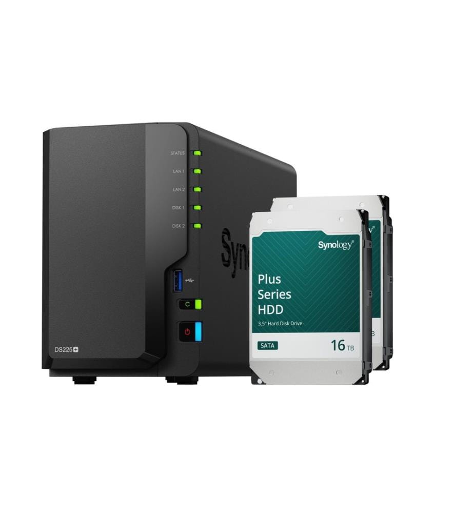 Synology NAS DiskStation DS225+ 2-bay 2x 16TB HDD Synology Plus
