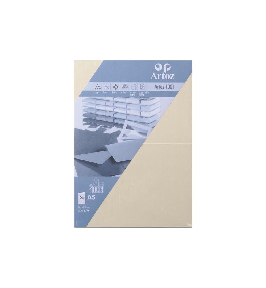 ARTOZ - Blankokarte 1001, A5, 5 Blatt, Chamois