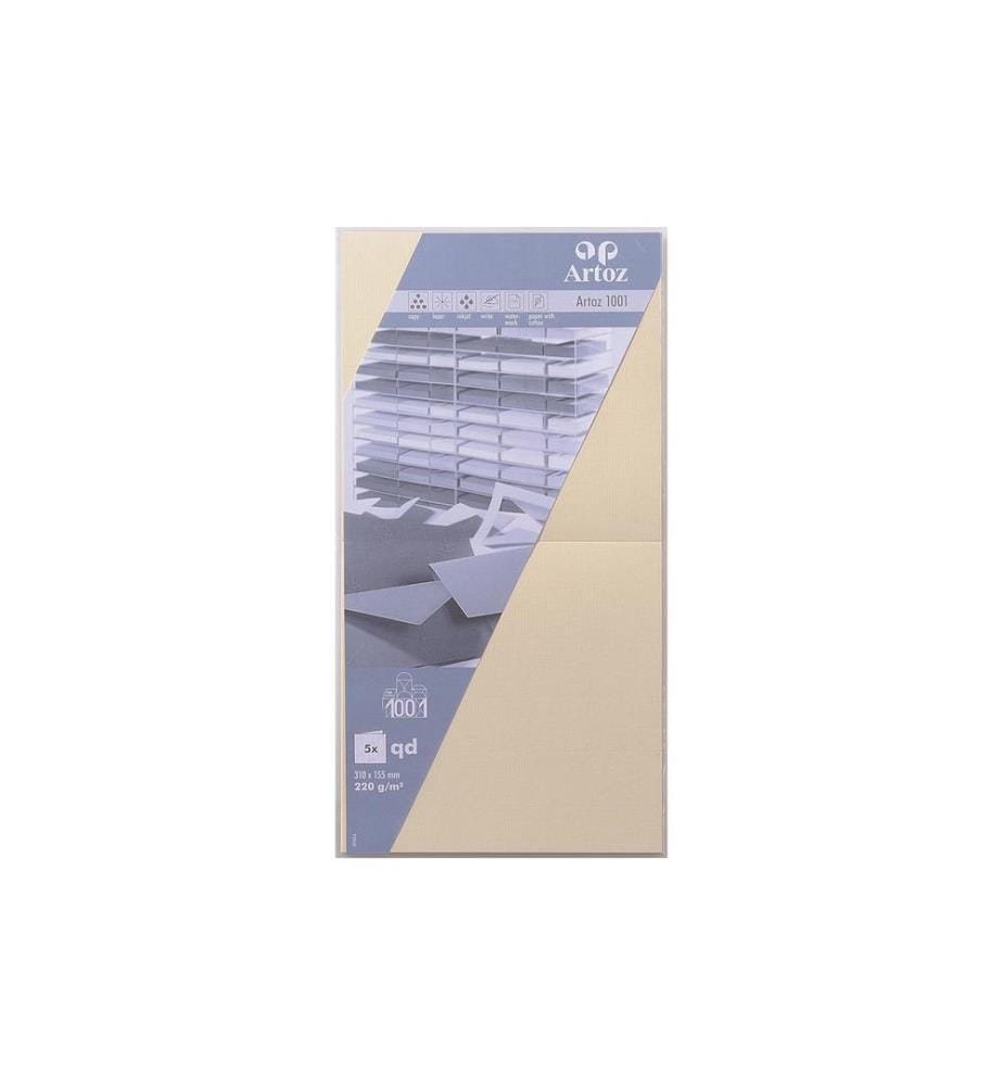 ARTOZ - Blankokarte 1001, 15.5 x 15.5 cm, 5 Blatt, Chamois