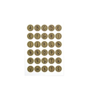 ARTOZ - Buchstabensticker Alphabet 6 Stück Braun