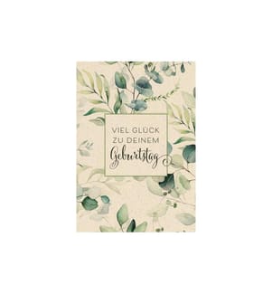 NATUR VERLAG - Geburtstagskarte Vintage Viel Glück 17.5 x 12.2 cm
