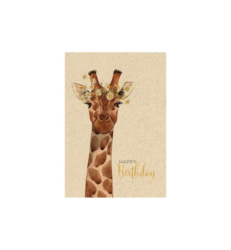 NATUR VERLAG - Carte de félicitations Girafe 17.5 x 12.2 cm