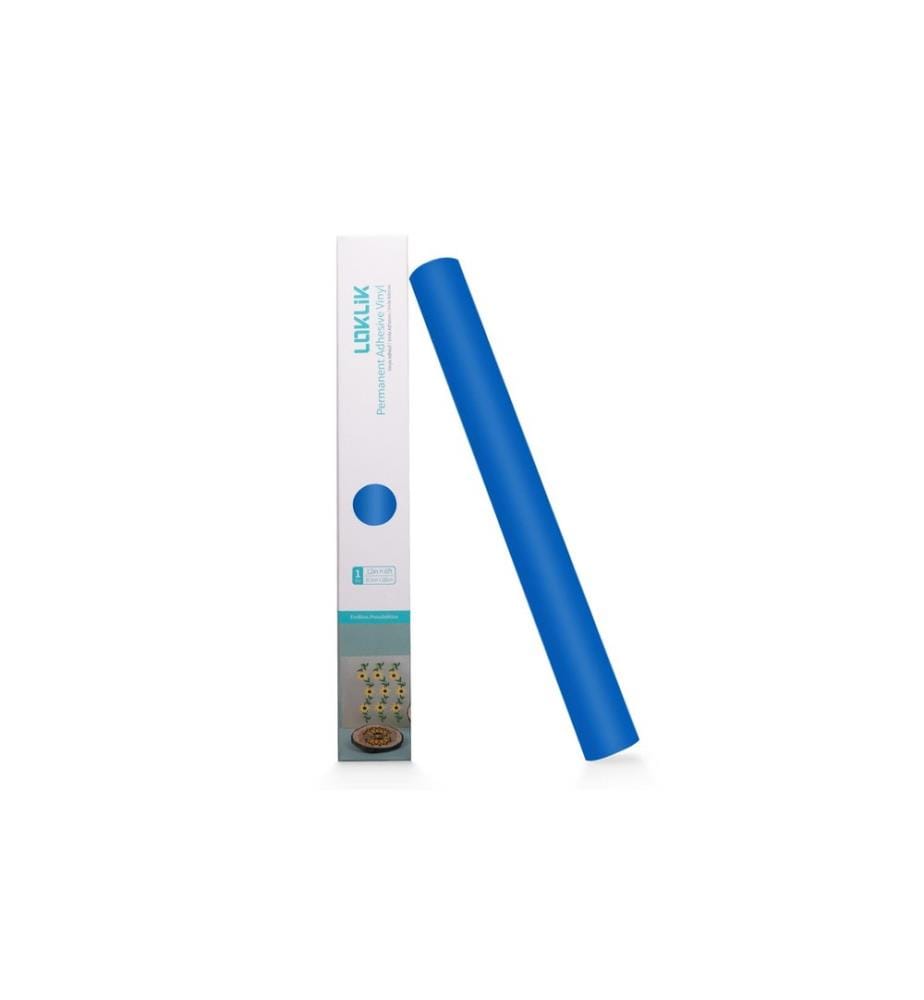LOKLIK - Vinyle adhésif permanent Rôle, 1 Pièce/s, Bleu