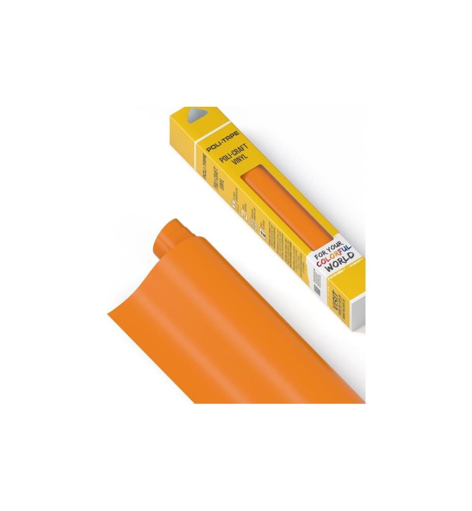 Poli-Tape - Vinylfolie Permanent 30.5 x 183 cm, Orange matt