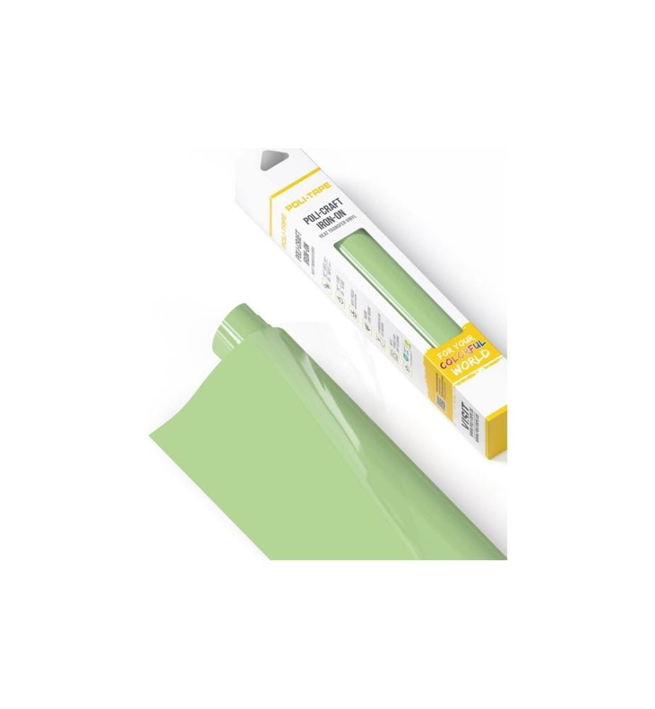 Poli-Tape - Film thermocollant Poli-Flex turbo, 30.5 x 122 cm, vert sauge