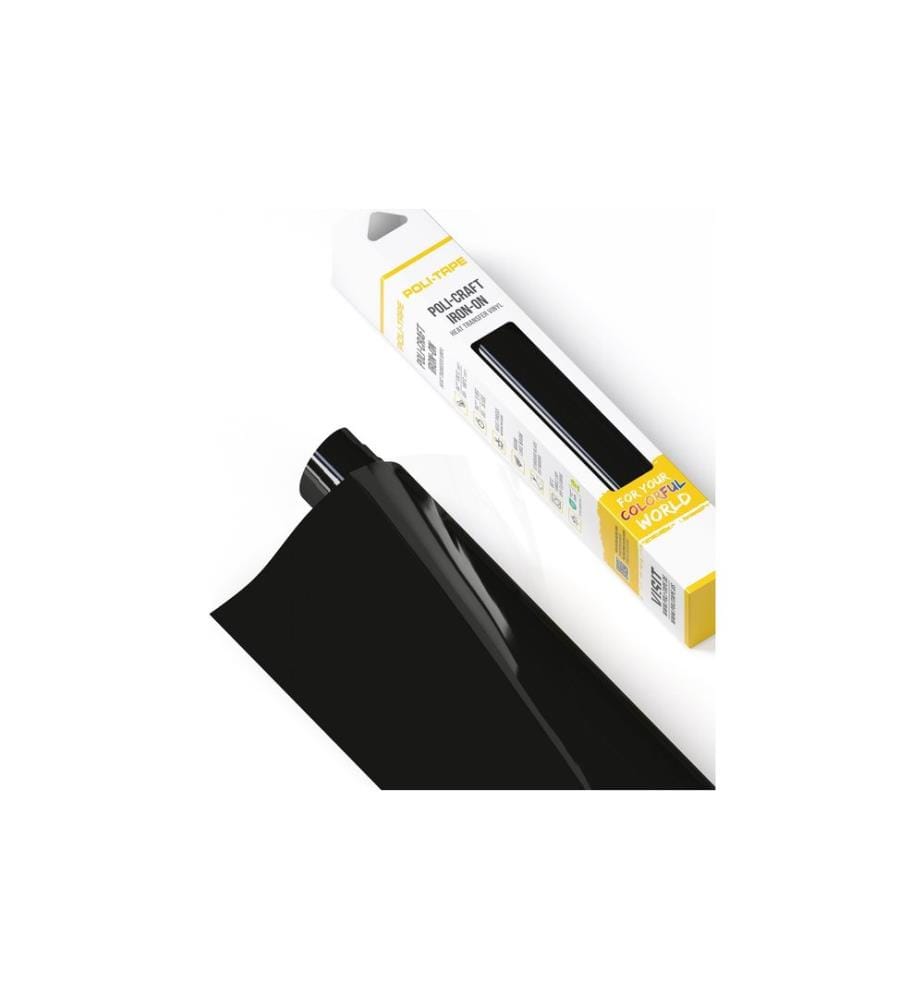Poli-Tape - Film thermocollant Poli-Flex turbo, 30.5 x 122 cm, noir