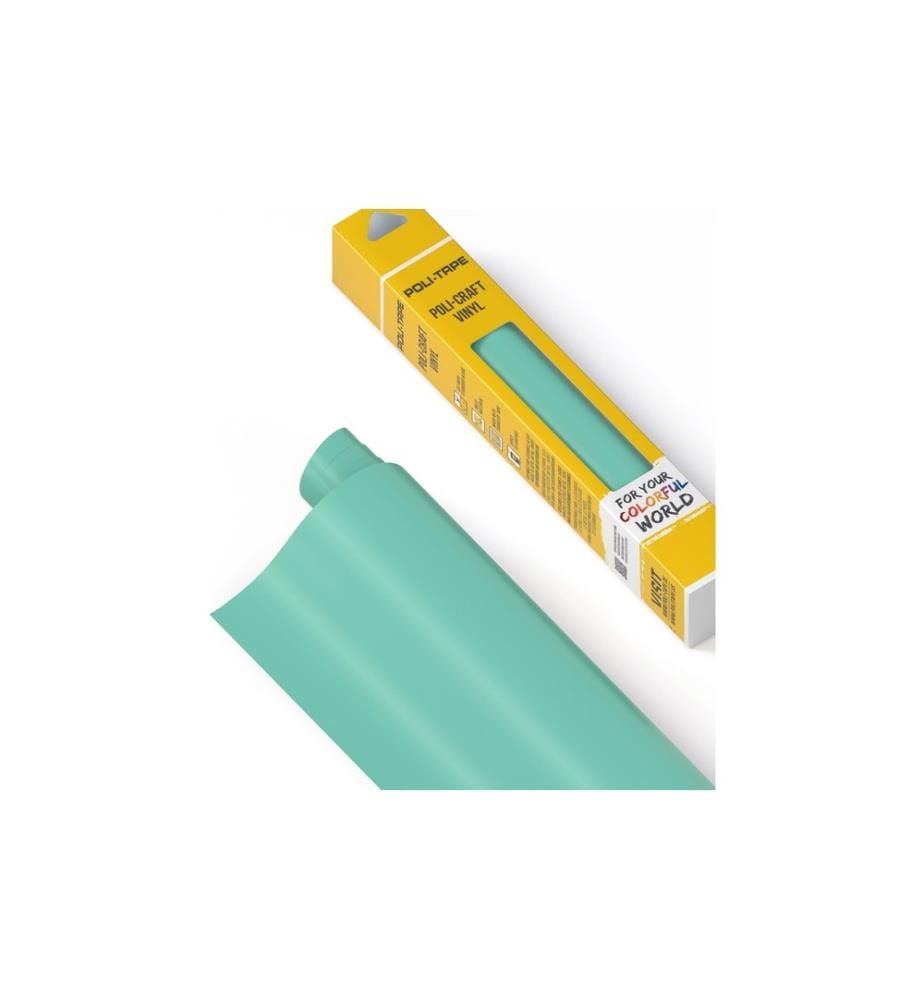 Poli-Tape - Film de vinyle Permanent 30.5 x 183 cm, vert aqua mat