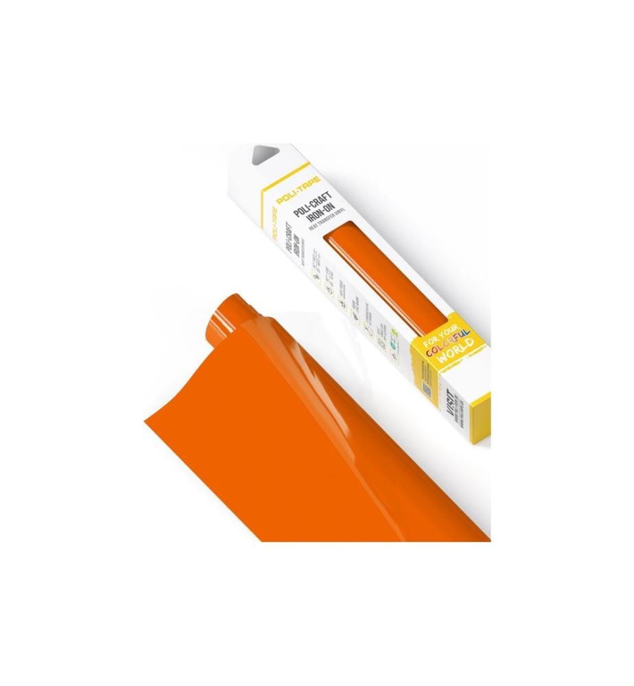 Poli-Tape - Film thermocollant Poli-Flex turbo, 30.5 x 122 cm, orange