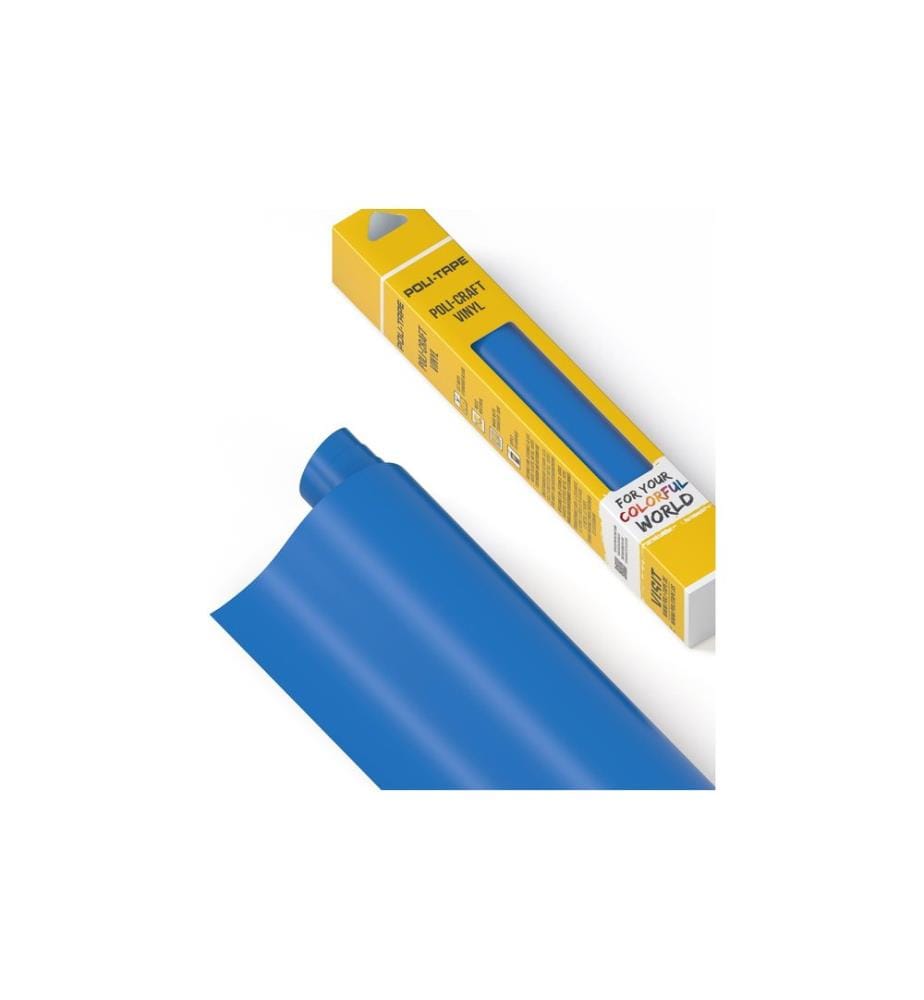 Poli-Tape - Vinylfolie Permanent 30.5 x 183 cm, Blau matt