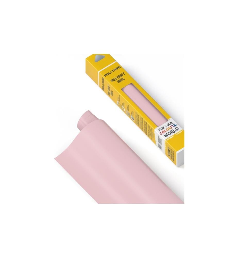 Poli-Tape - Vinylfolie Permanent 30.5 x 183 cm, Hellpink matt