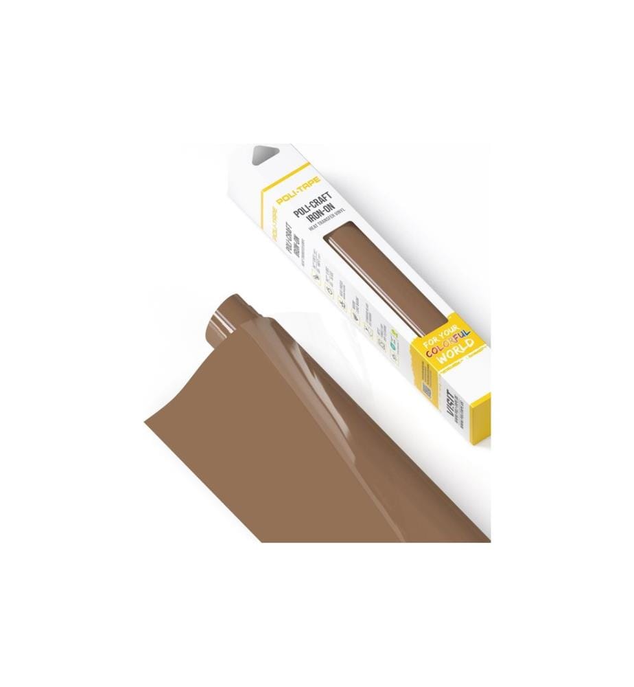 Poli-Tape - Film thermocollant Poli-Flex turbo, 30.5 x 122 cm, café