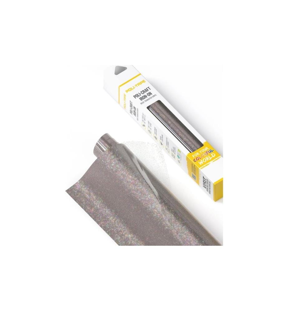 Poli-Tape - Aufbügelfolie Pearl Glitter, 30.5 x 61 cm, Multicolor