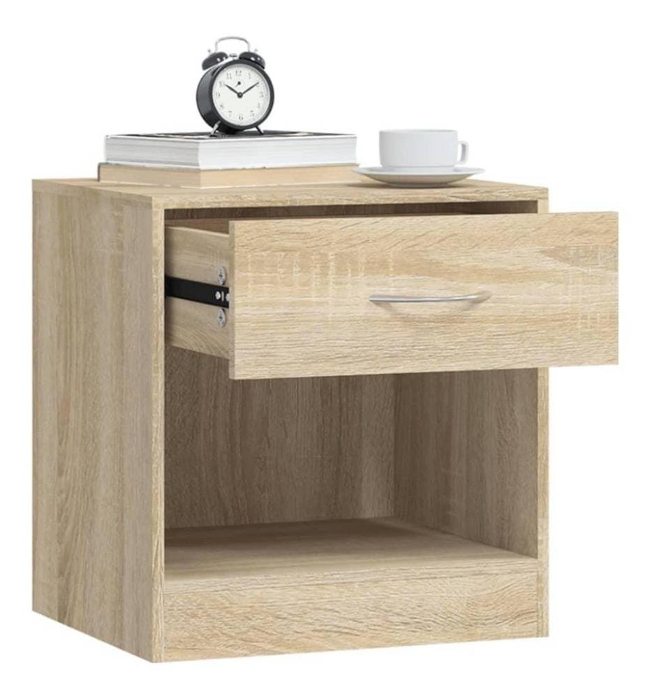 Table de chevet 2 pcs avec tiroir Couleur de chêne