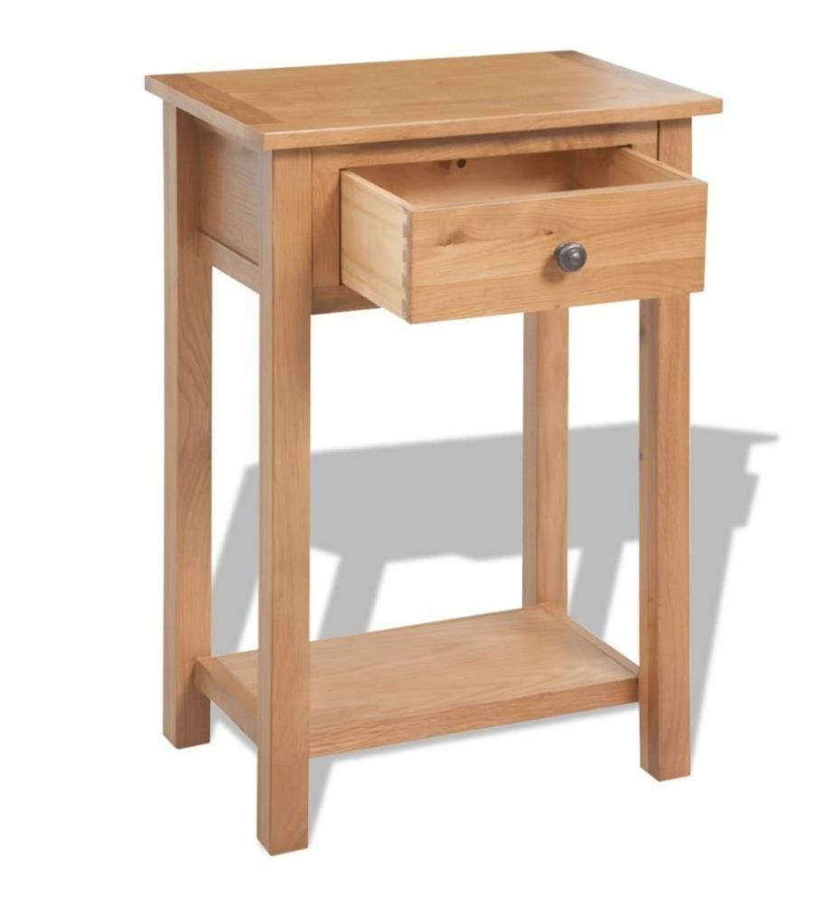 Table console 50 x 32 x 75 cm Bois de chêne massif