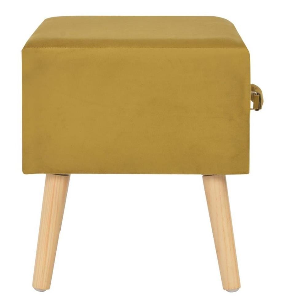 Nachttisch Senfgelb 40 x 35 x 40 Samt