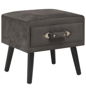 Table de chevet Gris 40x35x40 cm Velours