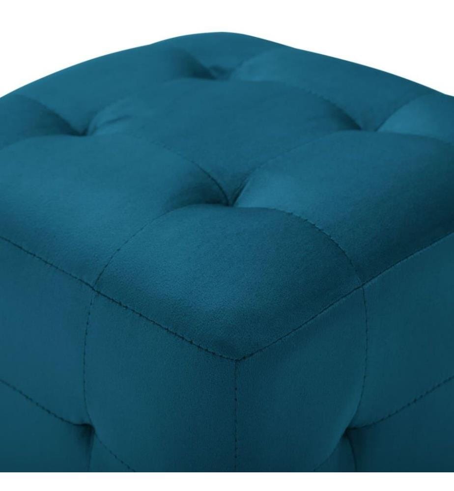 Nachttische 2 Stk. Blau 30×30×30 cm Samtstoff