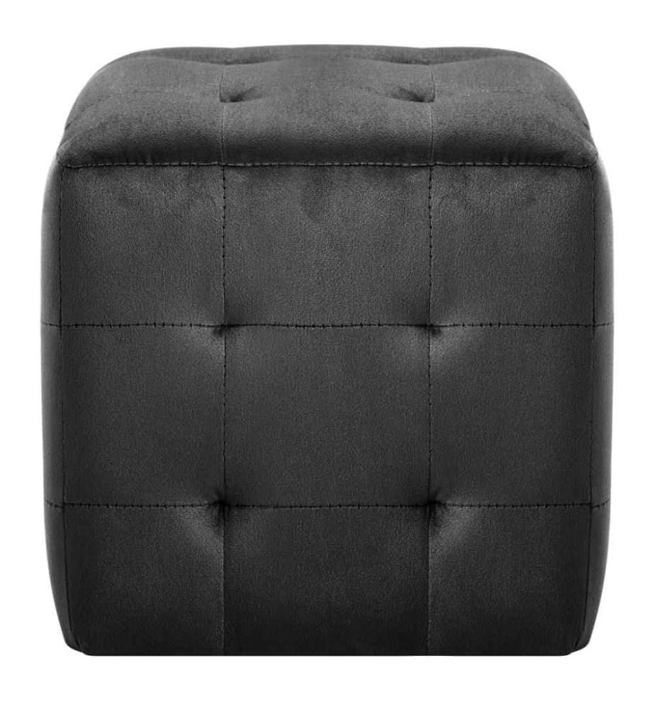 Nachttische 2 Stk. Schwarz 30x30x30 cm Samtstoff