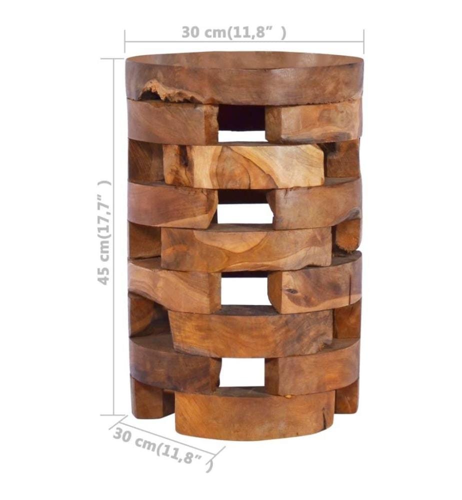 Nachttisch 30x30x45 cm Massivholz Teak