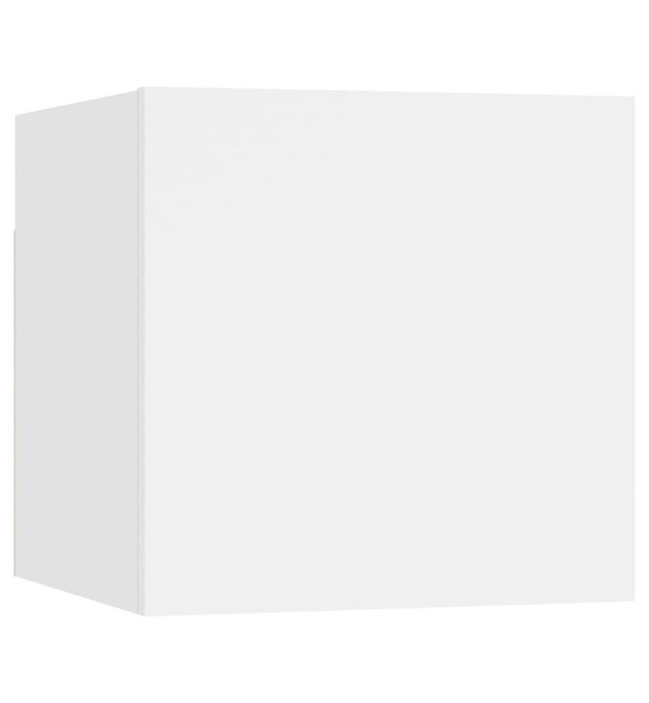 Table de chevet Blanc 30,5x30x30 cm Aggloméré