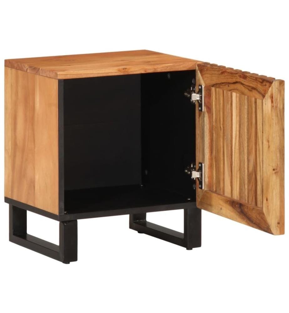Tables de chevet 2 pcs 40x34x46 cm bois d'acacia massif