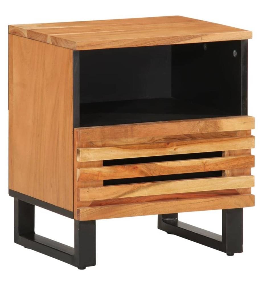 Nachttisch 40x34x46 cm Massivholz Akazie