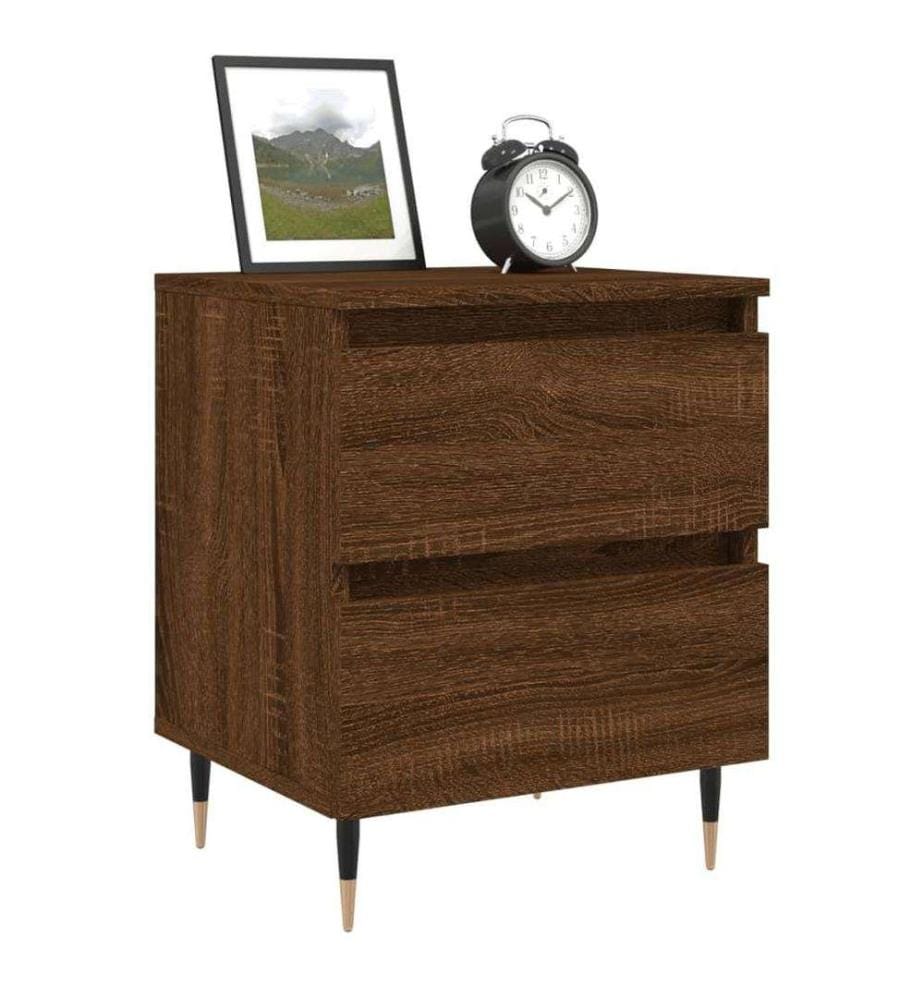 Nachttisch Braun Eichen-Optik 40x35x50 cm Holzwerkstoff