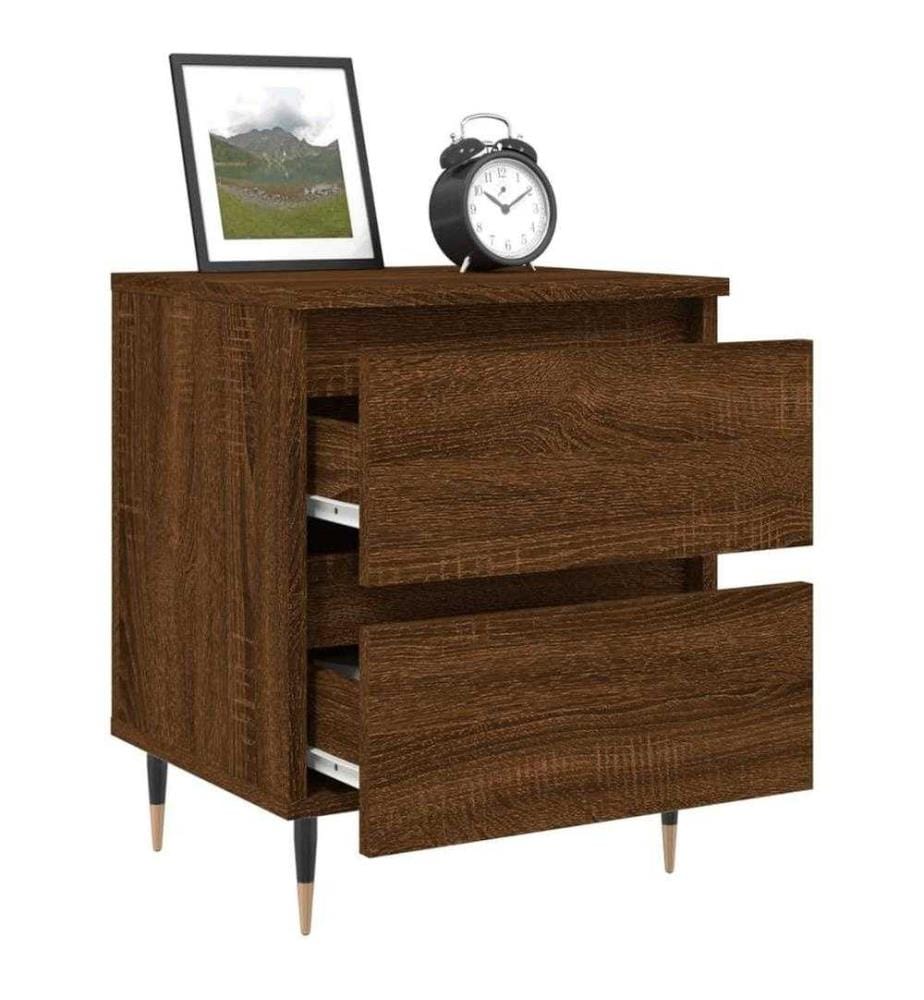 Nachttisch Braun Eichen-Optik 40x35x50 cm Holzwerkstoff
