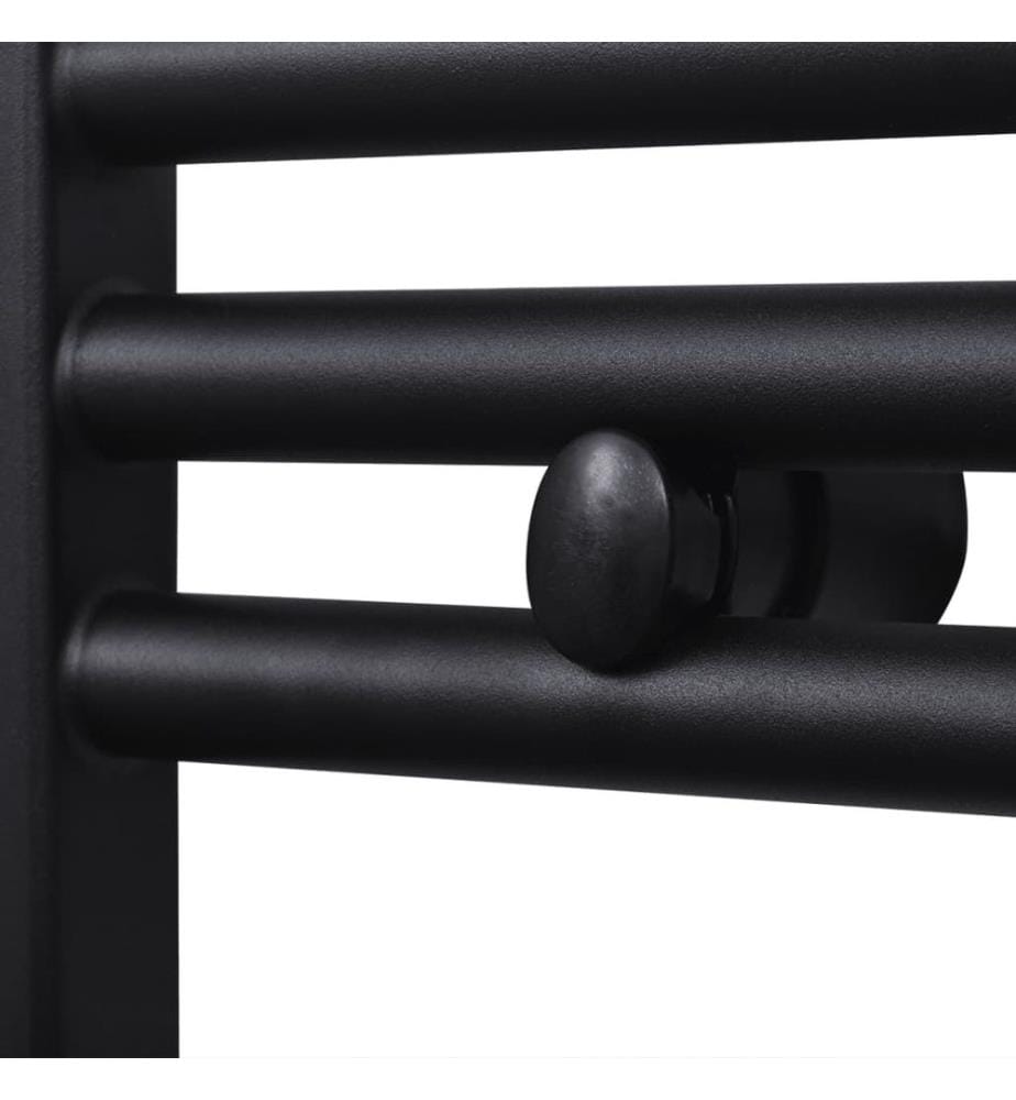 Handtuchheizkörper Warmwasser Gebogen Schwarz 480x480 mm