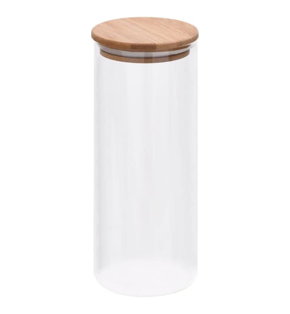 Pots de conservation en verre couvercle en bambou 6 pcs 1000 ml