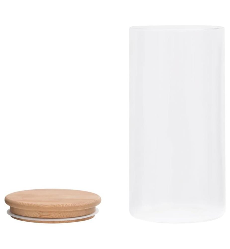 Vorratsgläser mit Bambusdeckel 4 Stk. 1200 ml