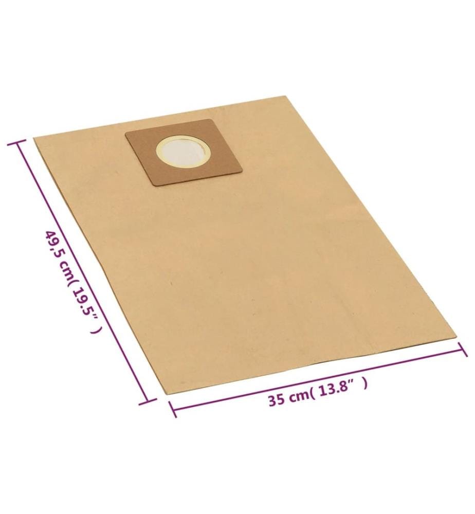 Papierbeutel für Nass- und Trockensauger 10 Stk. Braun