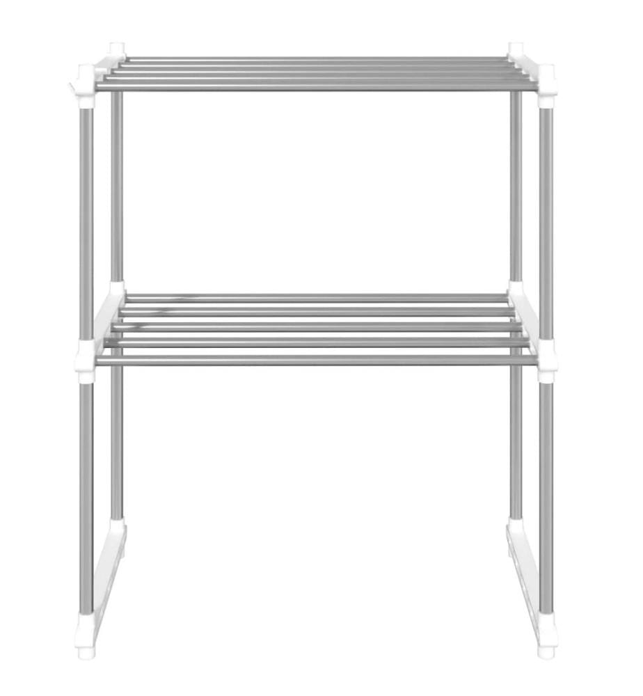 Mikrowellenregal Weiss 51x27x63 cm Aluminium