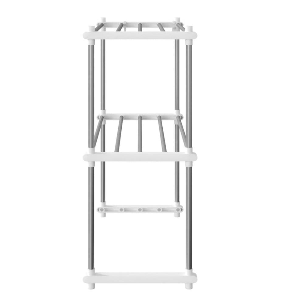Mikrowellenregal Weiss 51x27x63 cm Aluminium