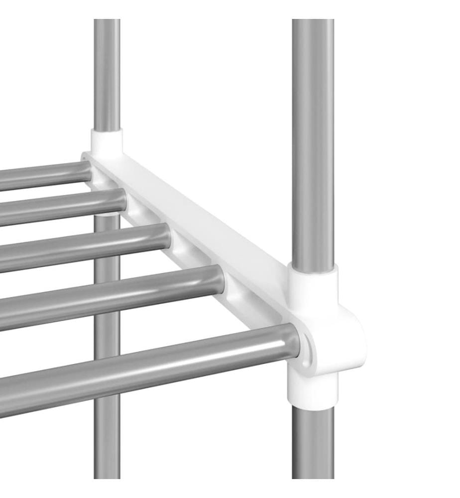 Mikrowellenregal Weiss 51x27x63 cm Aluminium